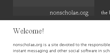 non scholae