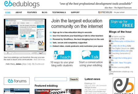 edublogs new look