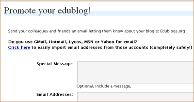 Promote your edublog